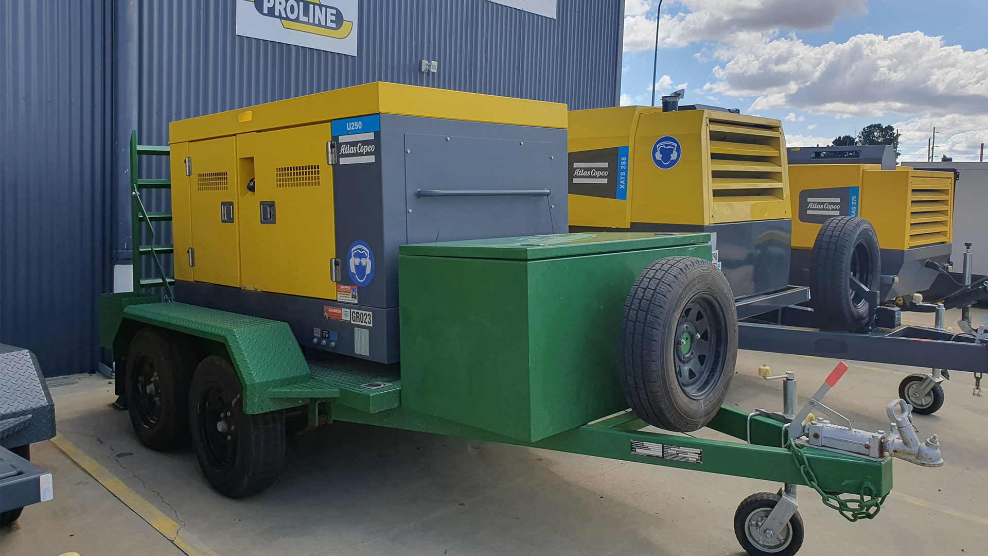 hire-main Gaamben offers short/long-term hire or rent to buy options for a variety of Atlas Copco compressors, generators and lighting towers.